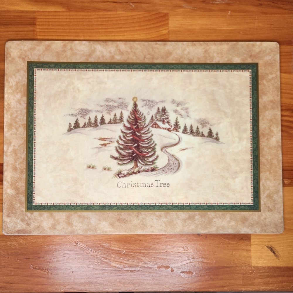 EUC Set of 4 VILLEROY & BOCH CHRISTMAS Cork backed Placemats ✨